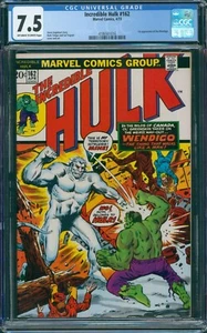 INCREDIBLE HULK #162 CGC 7.5 1st APP. WENDIGO w/4 STAPLES VERY RARE MARVEL 1973 - Picture 1 of 5