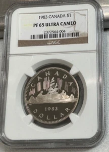 1983 CANAD $1 PF 65 ULTRA CAMEO Proof DCAM - Picture 1 of 2