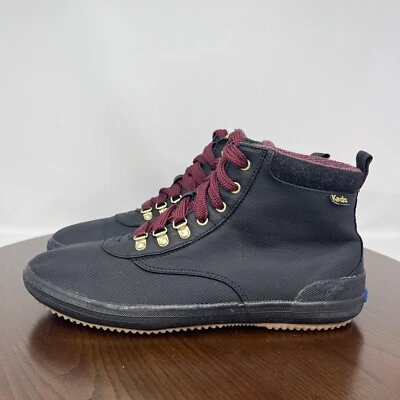 Zapatos altos Keds Scount II para mujer talla 11W cuero negro lona WF64288 Foto 1 de 4