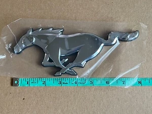 NEW Logo For Ford Mustang Front Bumper Grille Buckle Emblem Badge Silver - Picture 1 of 3
