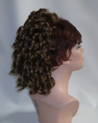 Curly ponytail hair piece banana clip "Cassie" 14" (unstretched) - Image 1 of 4