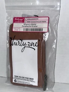 Thirty-One Where to Wallet Cappuccino Smooth Pebble New - Picture 1 of 3