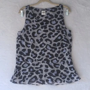 Cabi Damen Marine Leopardenmuster Ärmellose Büro Bluse Größe S - Bild 1 von 6