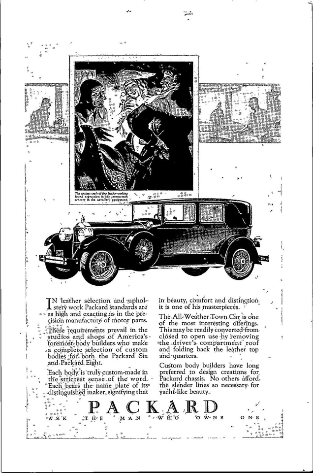 Packard Automóvil Vintage 1927 Anuncio Impreso Transporte Coche Efímero Foto 1 de 1