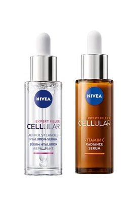 NIVEA CELLULAR Expert Hyaluron Serum 30ml + Vitamin C Serum 30ml Set - Bild 1 von 4