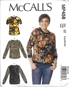 McCalls Muster #P458 - Misses Tops in Größen Lrg-Xlg-Xxl - Bild 1 von 1