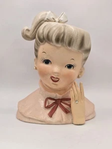 Vintage MCM Napcoware Young Lady Head Vase 6" C5037 Japan - Picture 1 of 10