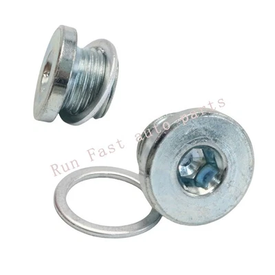 Set Of 2 Fit Porsche Cayenne Panamera 718 US New Oil Pan Screw Plug & Gasket — 第 1/4 张图片