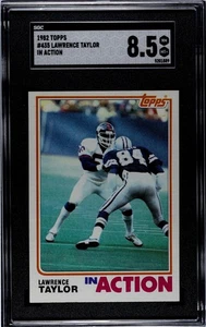 1982 Topps Lawrence Taylor IA RC #435 SGC 8.5 NRMT-MT+ - Picture 1 of 2