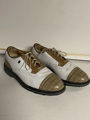 Footjoy Dryjoy Premiere Packers/Tarlow zapatos de golf para hombre/cuerpos talla 9,5 W Foto 1 de 4