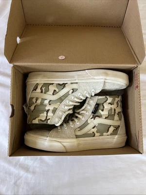 Vans Sk8 Hi Cordura Desert Camo White Suede Leather Sneakers Men's 8 Women's 9.5 - Image 1 of 4