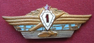 USSR ORIGINAL SIGN 1960 /Soviet Combined Arms Specialist 1st Class/ Officer PIN  - Picture 1 of 2
