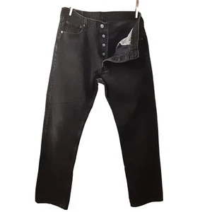 Levi’s 501 Hergestellt in den USA Herren Vintage Denim Gerades Bein Knopfleiste Schwarz Jeans 36X32 - Bild 1 von 15