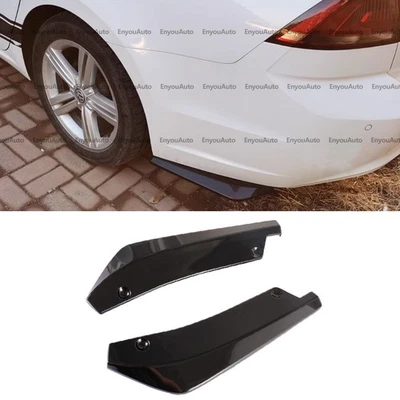 For Volkswagen Jetta Universal Rear Bumper Lip Splitter Diffuser Glossy Black - Изображение 1 из 4