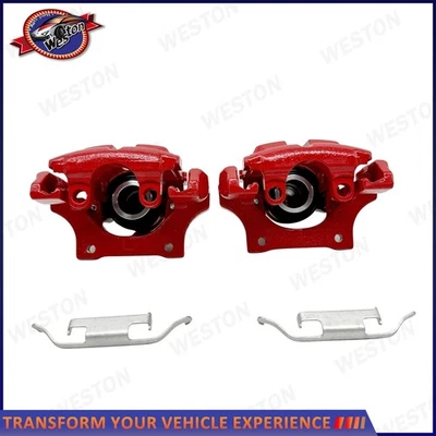 Red Pair Rear Brake Calipers w/ Bracket For BMW X1 323i 325i 328xi 328i xDrive Foto 1 de 4