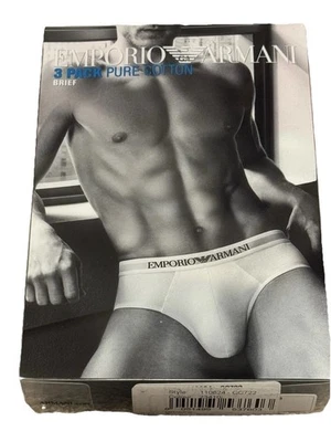 NUEVO EN CAJA EMPORIO ARMANI ALGODÓN ELÁSTICO PAQUETE DE 3 CALZONCILLOS PARA HOMBRE PEQUEÑOS S SIN PRECIO BASE SIN RESERVA Foto 1 de 4