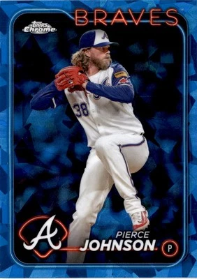 2024 Topps Chrome Update Sapphire #USCS335 Pierce Johnson Atlanta Braves - Image 1 of 2