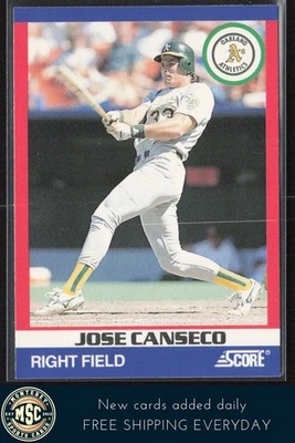 Jose Canseco 1991 Score 100 Superstars #1 NM-MT OR BETTER Oakland Athletics - Image 1 of 2