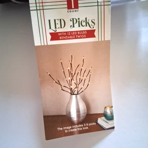 Set Of 3 Lighted Led Battery Operated Brown 22" Tall Plastic Bendable Tree Limbs - Picture 1 of 7