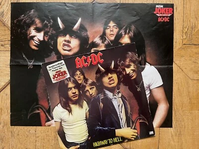 AC/DC –Highway to hell LP German pr. 1979 TOUR EDITION JOKER POSTER Judas Priest - Bild 1 von 4