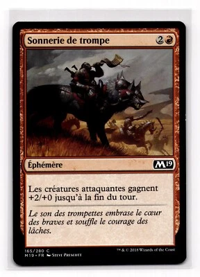 MTG Trumpet Blast #165 M19 Magic 2019 Core Set Sonnerie de trompe French - Image 1 of 2