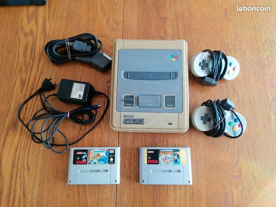 console super nintendo pack 2 manettes avec jeux - Photo 1/2