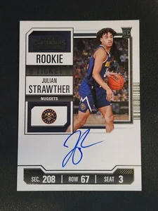2023-24 Contenders Rookie Ticket Julian Strawther On Card Auto RC #109 Nuggets - Picture 1 of 2