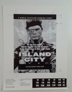 1994 "ISLAND CITY" Television World Premiere TV Guide Press Kit Ad Slick SCI-FI - Picture 1 of 5