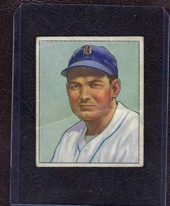 1950 Bowman Baseball Card #8 George Kell, Detroit Tigers, HOF, Fair!