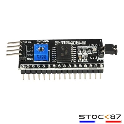 5147# Module I2C TWI SPI pour LCD 1602 2004 arduino raspberry Pi - PCF 8574 - Photo 1/4