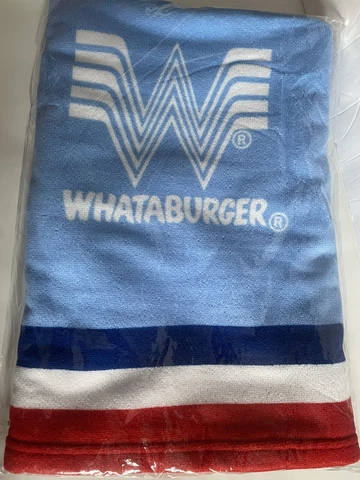 Texas Rangers 2021 SGA Whataburger Blue Beach Towel-NEW Cover