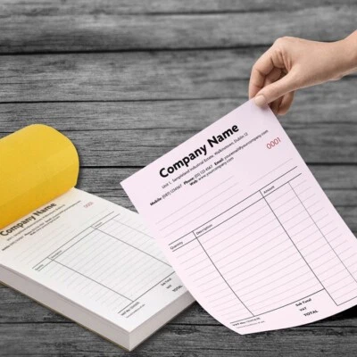 DUPLICATE A5 INVOICE PAD / BOOK PERSONALISED  / RECEIPT/ ORDER NOW  FREE POSTAGE - Image 1 of 4