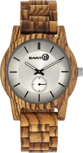 Earth Wood Blue Ridge Quartz Zebra Wood Band Unisex Watch ETHEW5805 - Picture 1 of 6