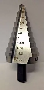 Klein Tools 59009 1/4" to 1-3/8" High-Speed Steel Step Drill Bit USA - Picture 1 of 3