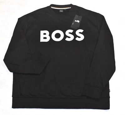 Sudadera negra Hugo Boss Soleri 02 con estampado de logotipo talla 2XT NUEVA CON ETIQUETAS Foto 1 de 4