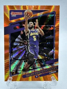 Talen Horton-Tucker 2021-22 Panini Donruss Holo Orange Laser #167 LA Lakers - Foto 1 di 2