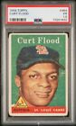 1958 Topps CURT FLOOD Cardinals RC Rookie Baseball Card 464 Graded PSA 1.5 Nice. rookie card picture
