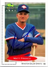 Matt Franco signed baseball card (Winston Salem Spirits) 1991 Classic Best #134