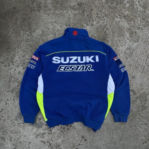 SUPREME Giacca a vento vintage Suzuki Y2K 00s USA usata grande logo zip