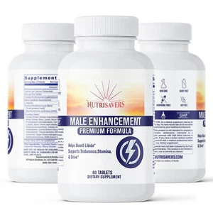 Male Enhancement Formula, Male Sex Pills, for Performance 60 Cap, Pack of 3 - Picture 1 of 8