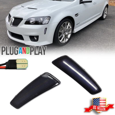 Luces LED blancas indicadoras de humo delanteras para Pontiac G8 2008-2009 2 piezas Foto 1 de 4