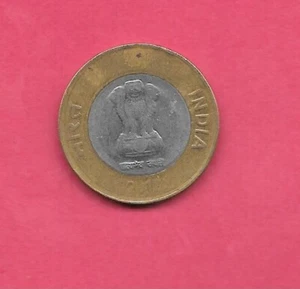 INDIA KM400 2012 N RUPEES VF VERY FINE WORN RECENT BI-METAL COIN - Picture 1 of 1