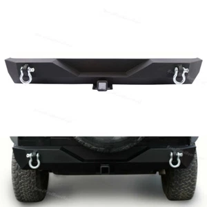 Rear Bumper w/ Hitch Receiver Rock Crawler Fit for Jeep Wrangler 1987-2006 TJ YJ - Picture 1 of 12