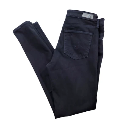 Pantalones de mezclilla negros AG Adriano Goldschmie para hombre 29 x 30 The Farrah Skinney tiro alto Foto 1 de 4
