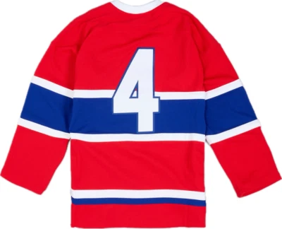 Camiseta deportiva Jean Bellevel roja Montreal Canadiens 1957/58 Power Play Mitchell & Ness Foto 1 de 4