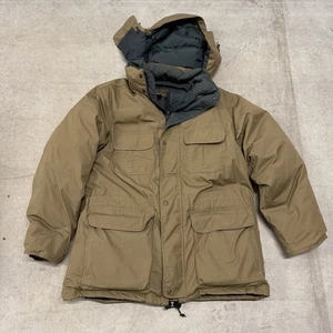 Eddie Bauer Ridge Line Goose Down Parka Jacket Mens Large Brown - Picture 1 of 6