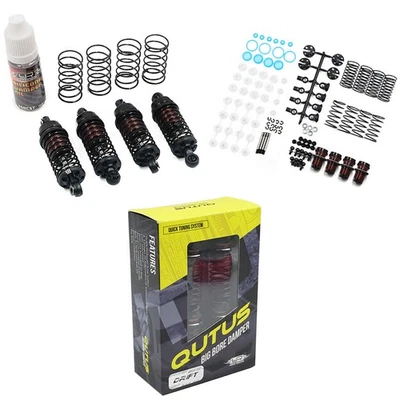 NEW Yeah Racing DBB-1055BK QUTUS Slider 55mm Damper Shock Set 1/10 Drift Car Blk - Image 1 of 4