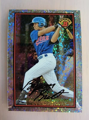 Tarjeta refractora de diamantes plateados Bowman Is Back de Byron Buxton 1989 Bowman 2014 Foto 1 de 2