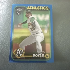 2024 Topps Chrome Joe Boyle #91 Blue Refractor #'d /150 RC Oakland Athletics - Picture 1 of 3