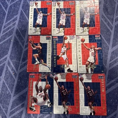 1995 年美国篮球职业磁铁 - 9 磁铁沙克、斯托克顿、马龙、米勒 NBA — 第 1/4 张图片